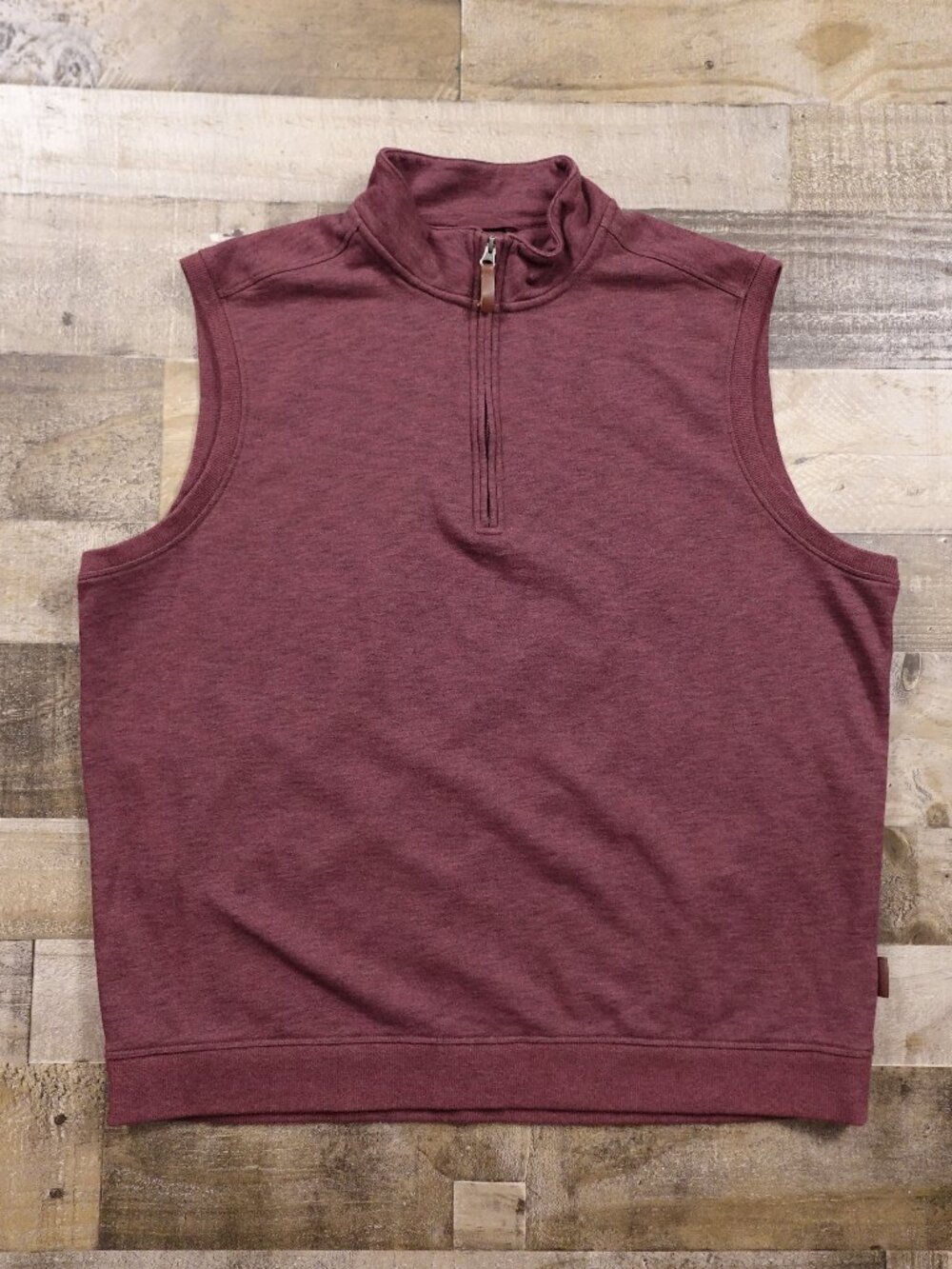 Duluth Trading Loophole Vest Men’s XL Burgundy Quarter Zip Casual Layer